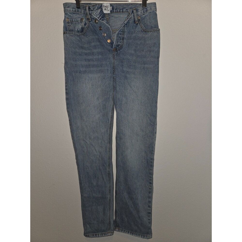 Princess Polly XX Jeans Women's Size 4 Light Blue Wash Straight Leg High Rise